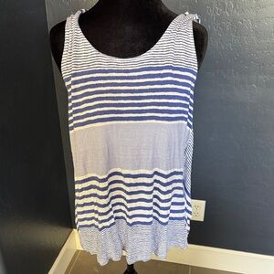 Skies Are Blue Nautical Striped Tank Top